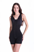 Silueta Esencial black Colombian shapewear - open bust mid-thigh faja with hook closure Noga Curves